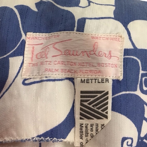 Vintage Tal Saunders Sleeveless Geometric Pattern Belted Midi Sheath Dre… - Picture 5 of 5